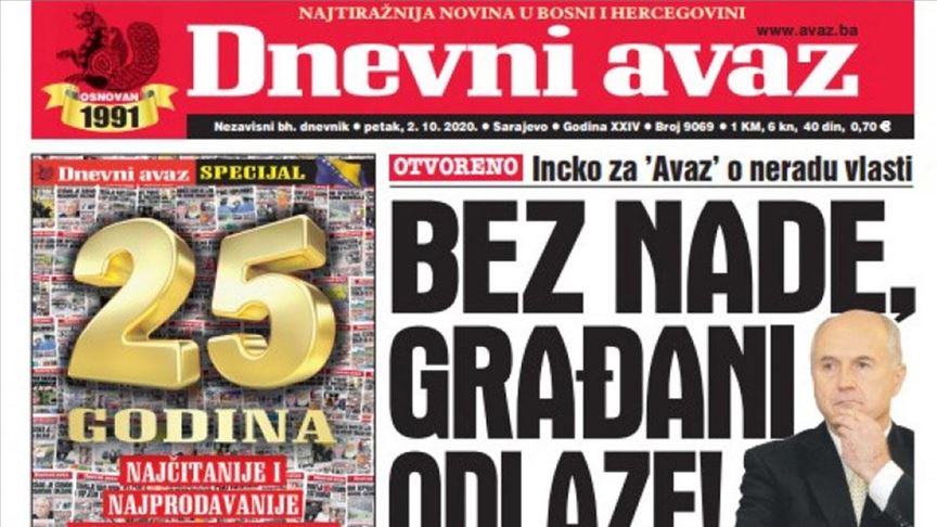 Sarajevo: Dnevne "Avaz" obilježavaju godina od izlaska prvog broja