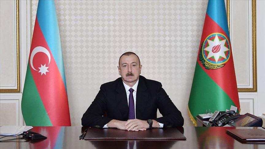 Azerbaycan Cumhurbaşkanı Aliyev: Madagiz'de Azerbaycan bayrağı dikildi