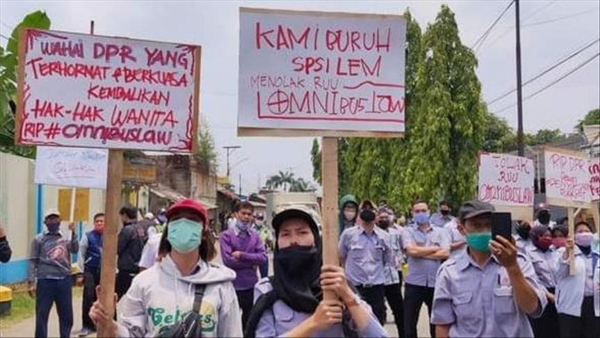 Aksi mogok nasional dan unjuk rasa penolakan UU Cipta Kerja masih berlanjut