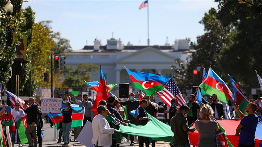 US: Supporters of Azerbaijan protest attacks by Armenia
