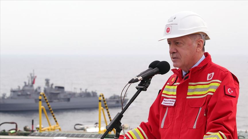 Cumhurbaşkanı Erdoğan: Sakarya Sahası'nın Tuna-1 bölgesindeki toplam doğal gaz rezervi 405 milyar metreküpü buldu