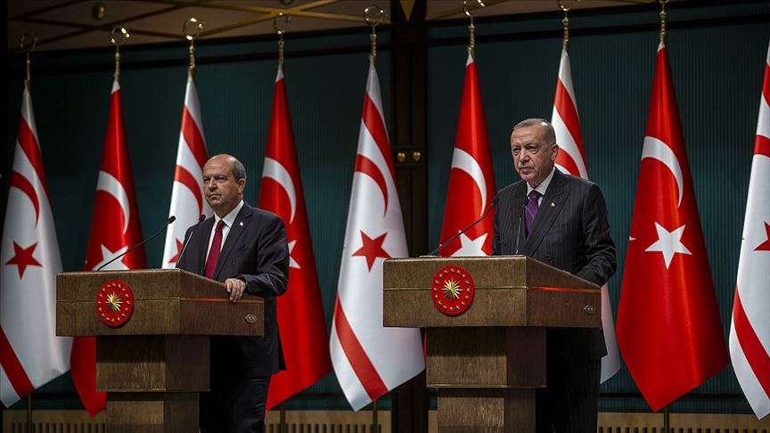 Cumhurbaşkanı Erdoğan'dan KKTC Cumhurbaşkanı seçilen Ersin Tatar'a tebrik