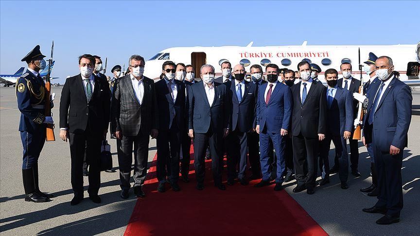 Turkey's parliament speaker arrives in Baku for talks