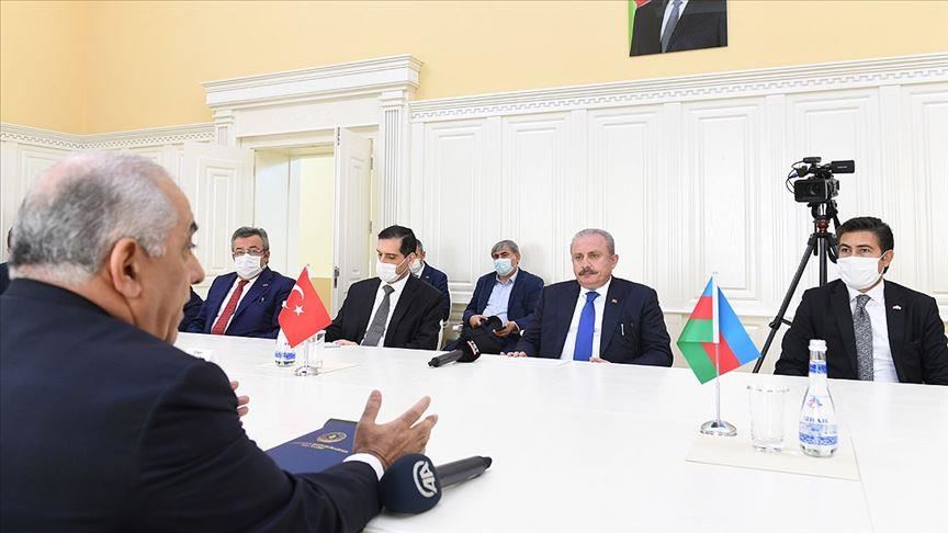 دیدار رئیس مجلس ترکیه با نخست وزیر آذربایجان در باکو