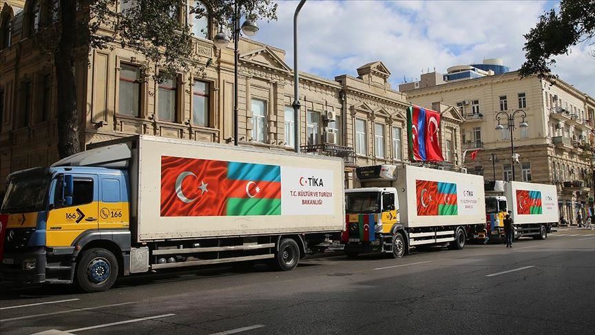 Груз продовольственной помощи из Турции распределят в Азербайджане 
