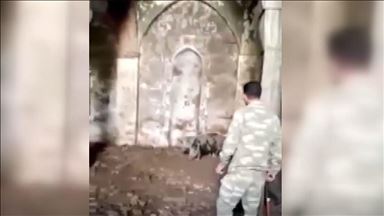 Mosque turned into pigsty under Armenia's occupation
