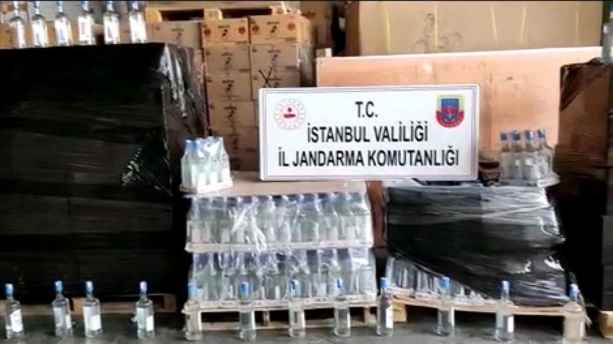 Gendarmerie seize 2.5 tons of fake alcohol in Istanbul
