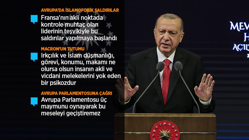 Cumhurbaşkanı Erdoğan: Buradan milletime sesleniyorum, Fransız mallarını asla satın almayın