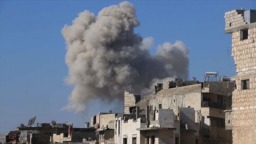 حمله جنگنده‌های روسیه به نیروهای ارتش ملی سوریه در ادلب