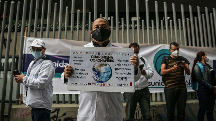Organizaciones realizaron homenaje en Bogotá a trabajadores de salud que han fallecido por COVID-19