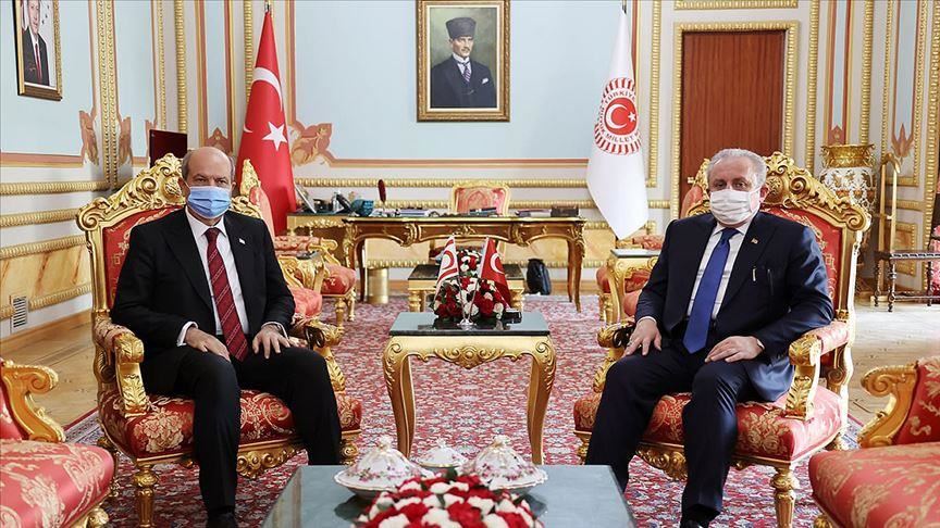 Turkish parliament head meets Turkish Cypriot president