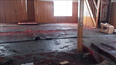 İzmir'deki depremin ardından Seferihisar'daki taşkın Sığacık Camisi'ne de zarar verdi