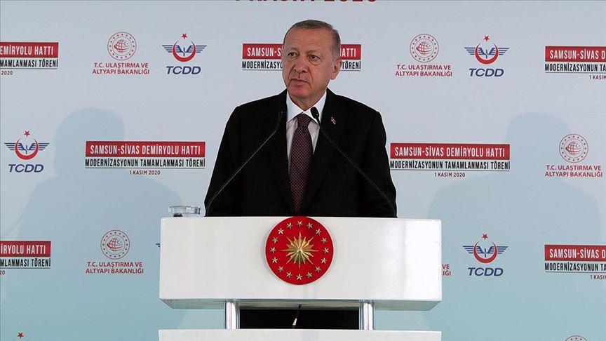 Cumhurbaşkanı Erdoğan: Samsun-Sivas Demir Yolu Hattı lojistik taşımacılığa yeni bir ivme kazandıracak