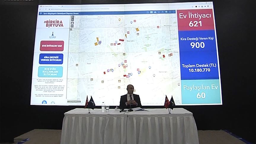 İzmir'deki depremzedeler için "Bir Kira Bir Yuva" projesine 10 milyon 180 bin lira destek 