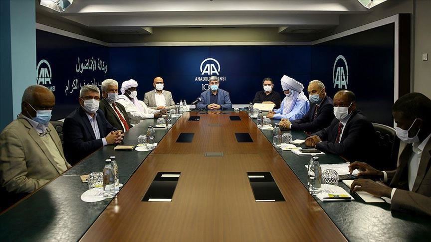 Libyan tribes delegation visit Anadolu Agency in Ankara