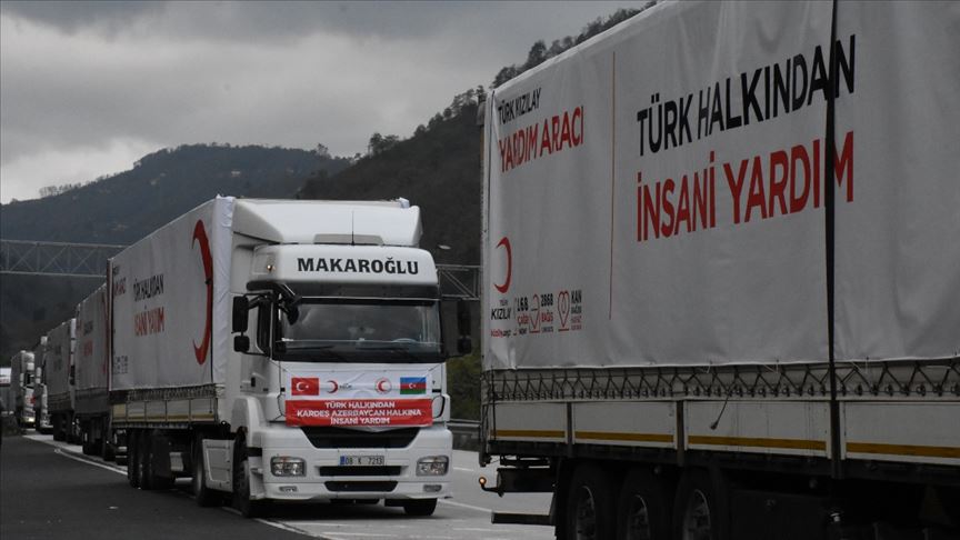 Türk Kızılay Azerbaycan'da acıları dindirmek için çalışıyor