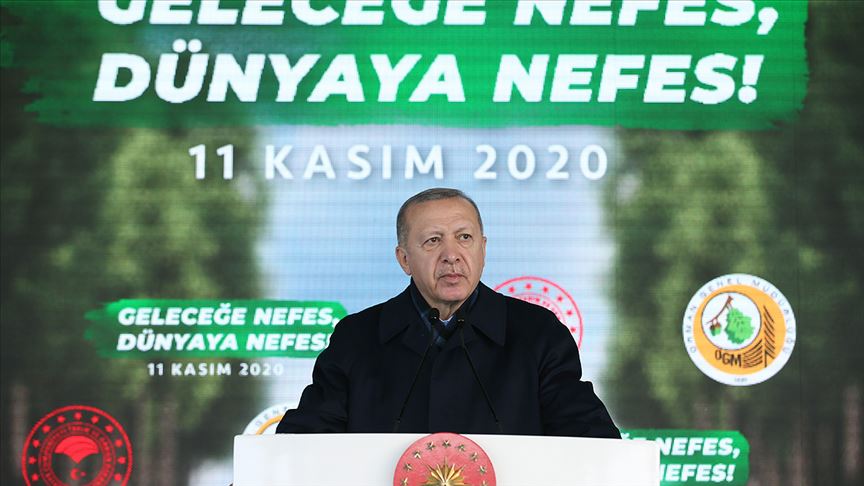 Cumhurbaşkanı Erdoğan: Hedefimiz 2023 yılı sonuna kadar 7 milyar fidanın toprakla buluşmasını sağlamak