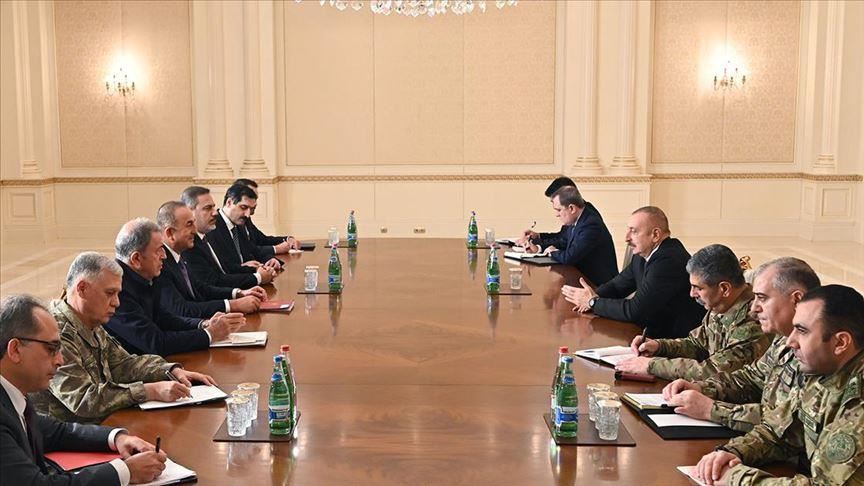 Azerbaijani president receives top Turkish officials