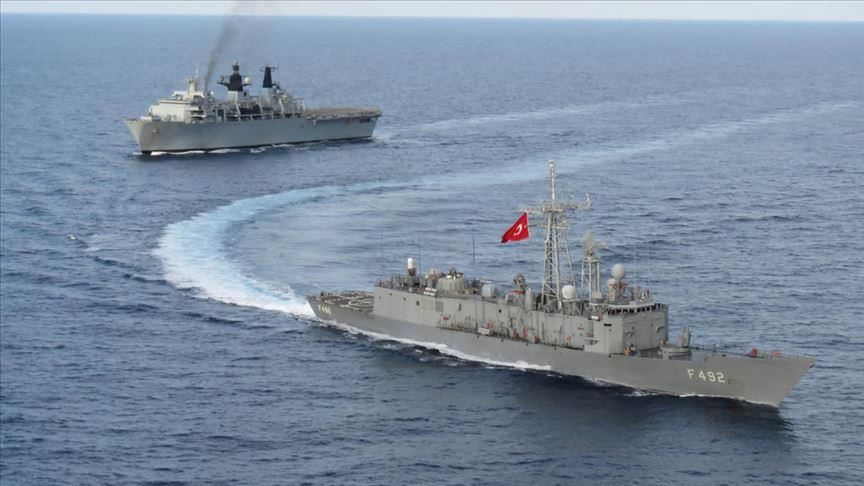 Turkish, UK ships perform passage exercise in East Med