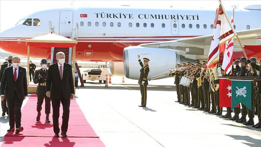 Turkish president arrives in Northern Cyprus
