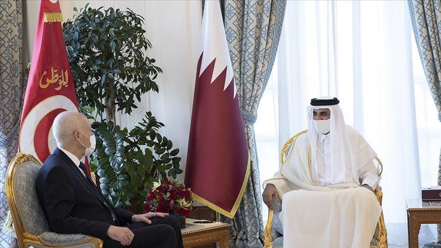 Doha: L'émir du Qatar discute avec le président tunisien du renforcement des relations bilatérales
