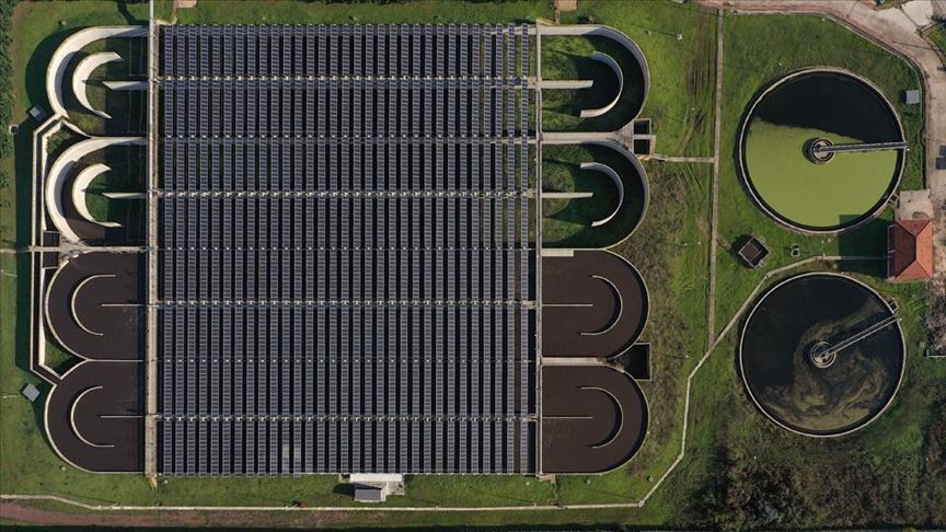 Güneş enerjisi sistemine sahip arıtma tesisi yılda 1 milyon lira tasarruf ediyor