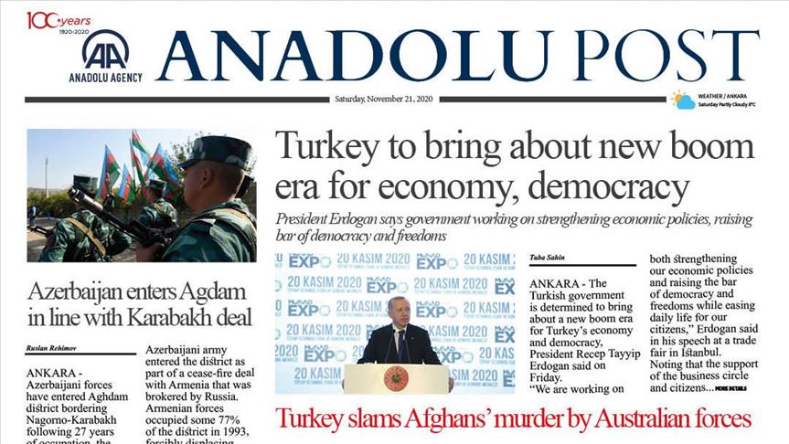 Anadolu Post - Issue of November 21, 2020