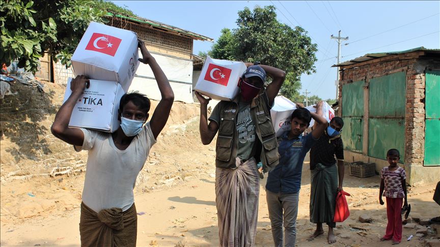 TIKA distributes food items to Rohingya refugees