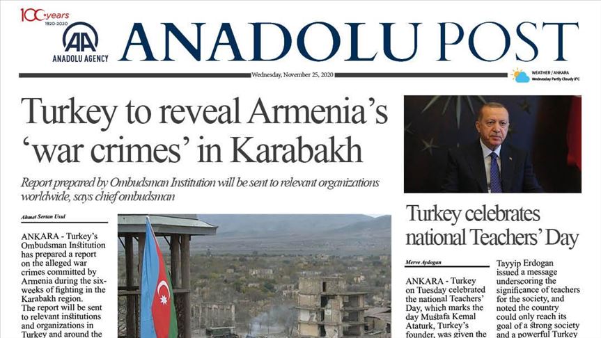 Anadolu Post - Issue of November 25, 2020