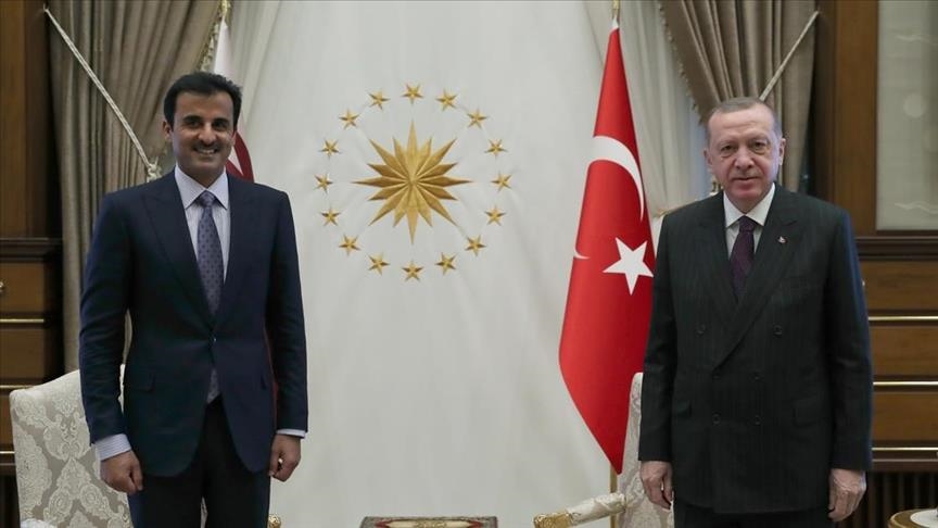 Turkish president welcomes Qatari emir in Ankara