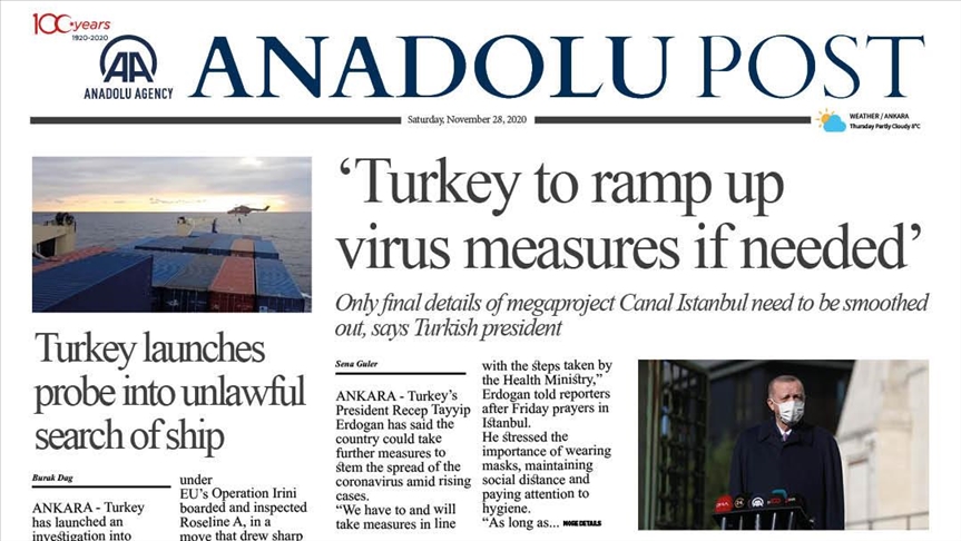 Anadolu Post - Issue of November 28, 2020