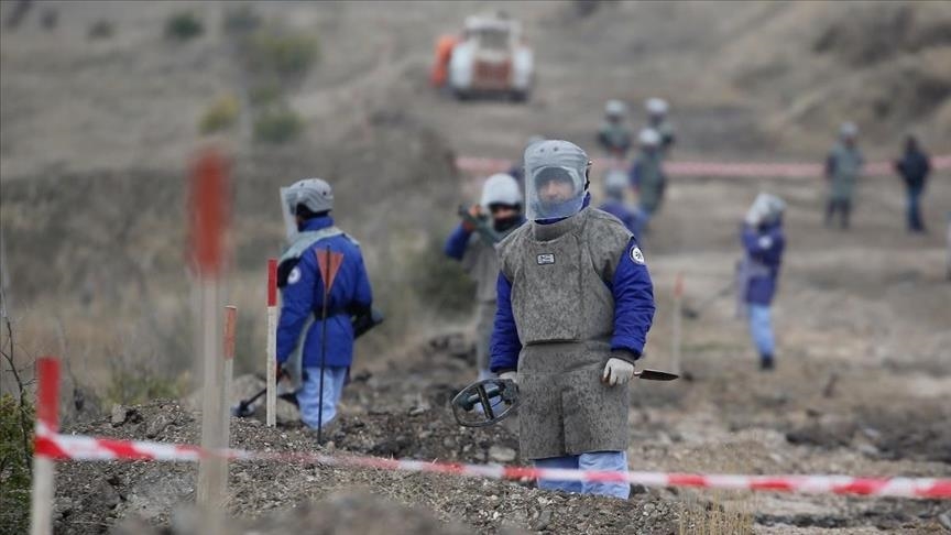 Azerbaijan clears mines from areas freed in Karabakh
