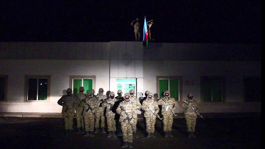 Azerbaijani flag hoisted in recently freed Lachin city