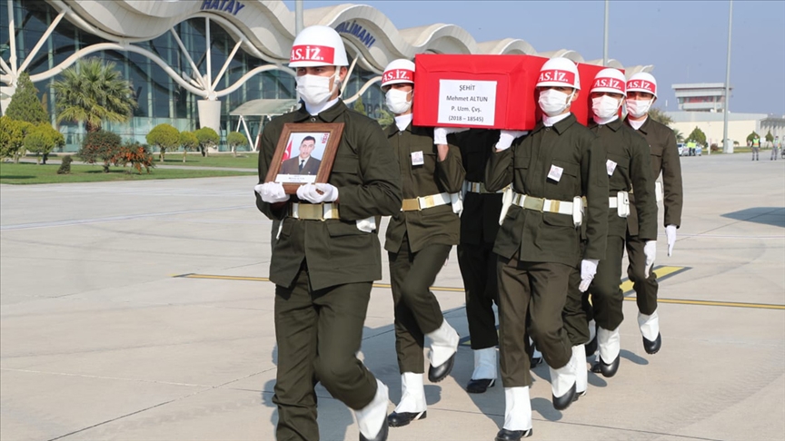 Şehit Uzman Çavuş Mehmet Altun'un cenazesi memleketine uğurlandı