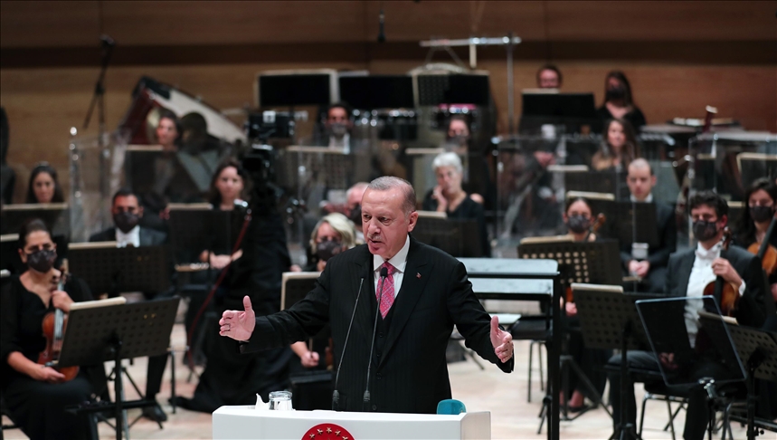 Erdogan inaugure le nouveau bâtiment de l'Orchestre Symphonique présidentiel