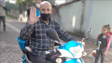 Beşir Derneği Suriyeli engelli sığınmacıya elektrikli motosiklet hediye etti