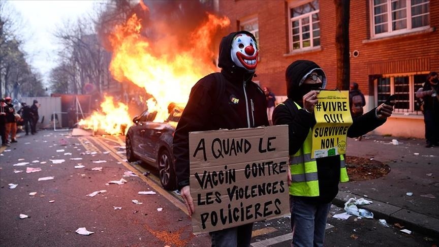 'March of Liberties' protests turn violent in Paris