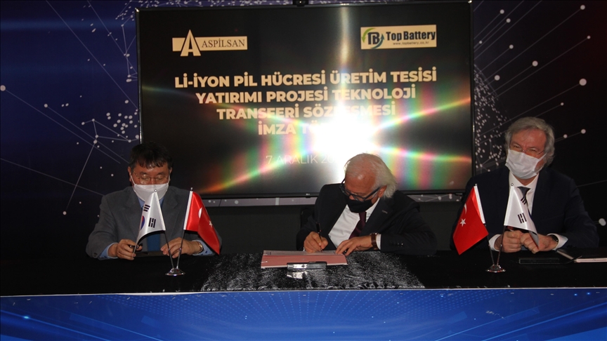 ASPİLSAN ile Top Battery, Li-iyon Pil Hücresi Üretim Tesisi'ne yönelik teknoloji transferi sözleşmesi imzaladı