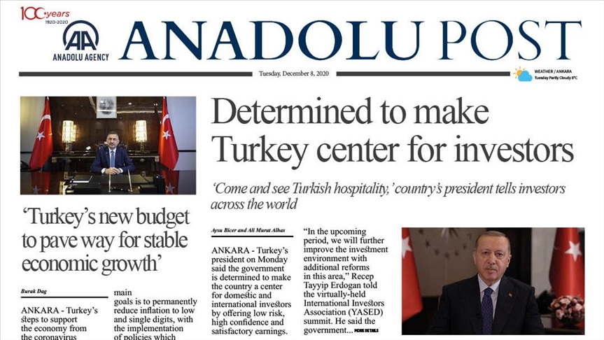 Anadolu Post - Issue of Dec. 8, 2020