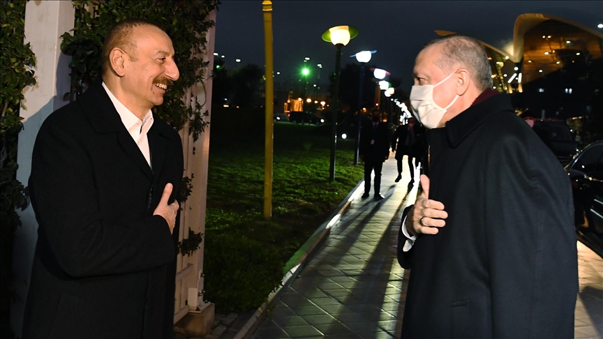 Состоялся совместный ужин президентов Азербайджана и Турции
