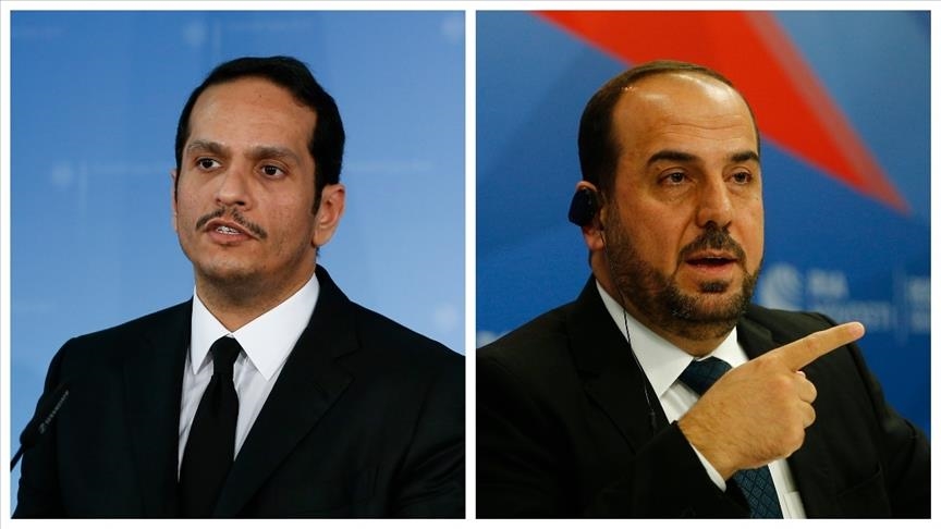 وزير خارجية قطر ونصر الحريري يبحثان الأزمة السورية