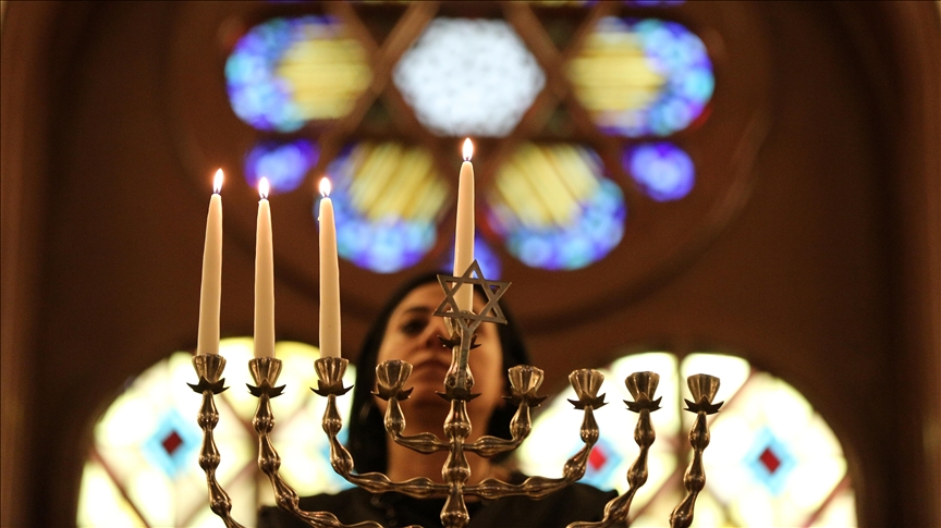 Emiratis, Bahrainis light Hanukkah candle in Jerusalem
