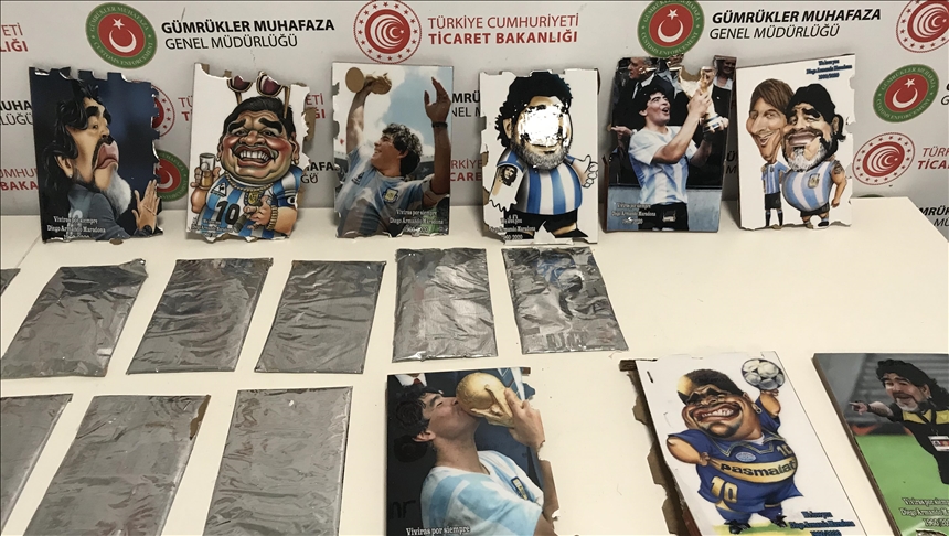 Turkey: Cocaine stashed in Maradona pictures seized