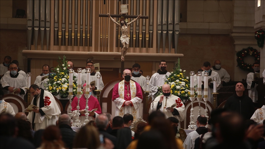 Bethlehem holds Christmas Eve mass with thin attendance