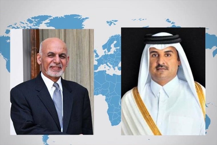 گفتگوی تلفنی رئیس‌جمهور افغانستان با امیر قطر