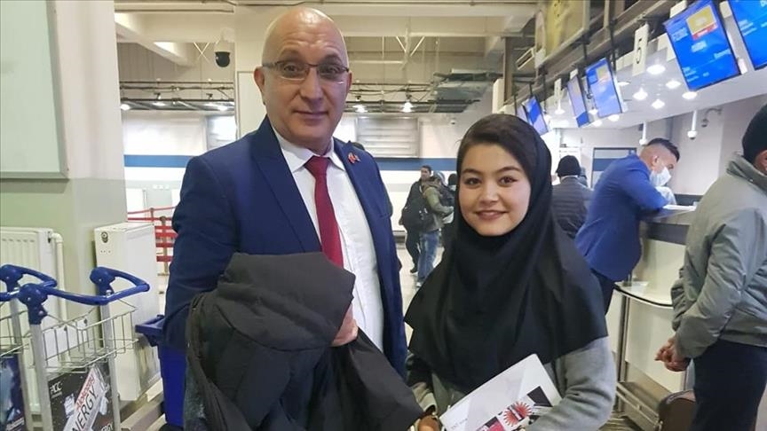 Afghan university entrance test topper off to Turkey