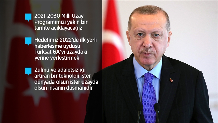 Cumhurbaşkanı Erdoğan:  TÜRKSAT 5A uydumuzla uzay haklarımızı 30 yıl boyunca garanti altına alıyoruz