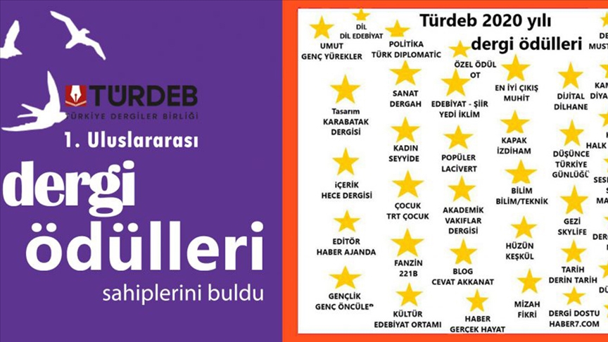 TÜRDEB tarafından verilen 'Dergi Ödülleri'ni kazananlar açıklandı