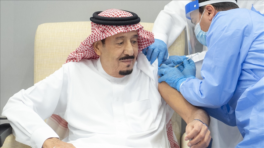 Saudi king receives first dose of COVID-19 vaccine