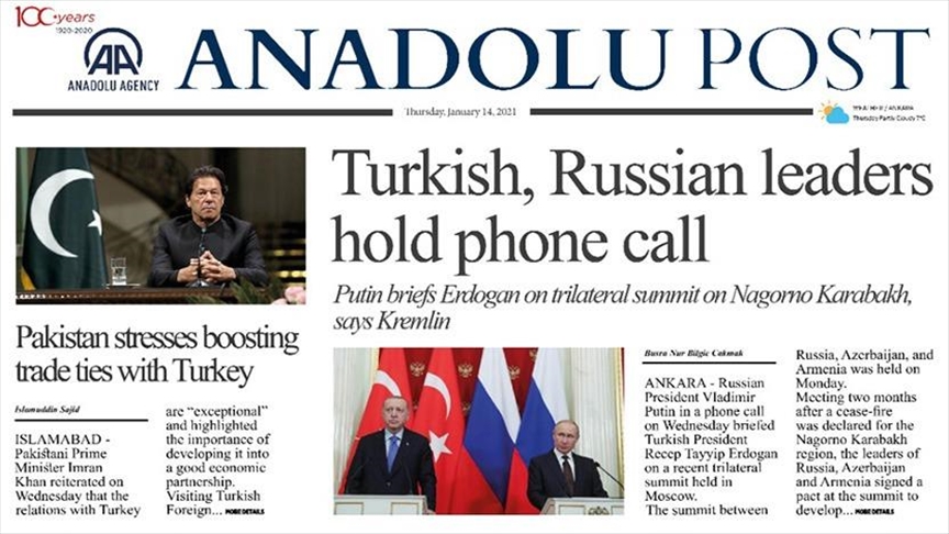 Anadolu Post - Issue of January 14, 2021